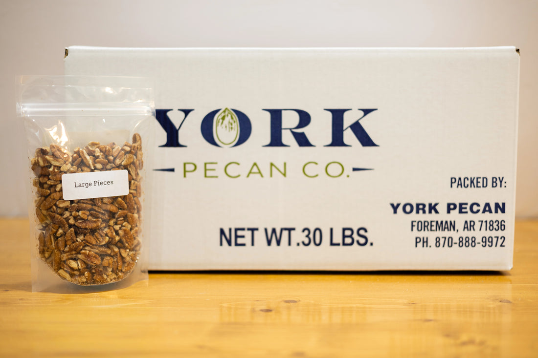 24 Pounds - Packaged Large Pecan Pieces
