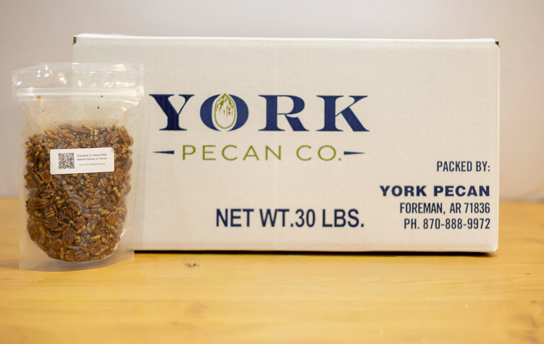 24 Pounds - Packaged Roasted & Salted Wild Native Halves and Pieces